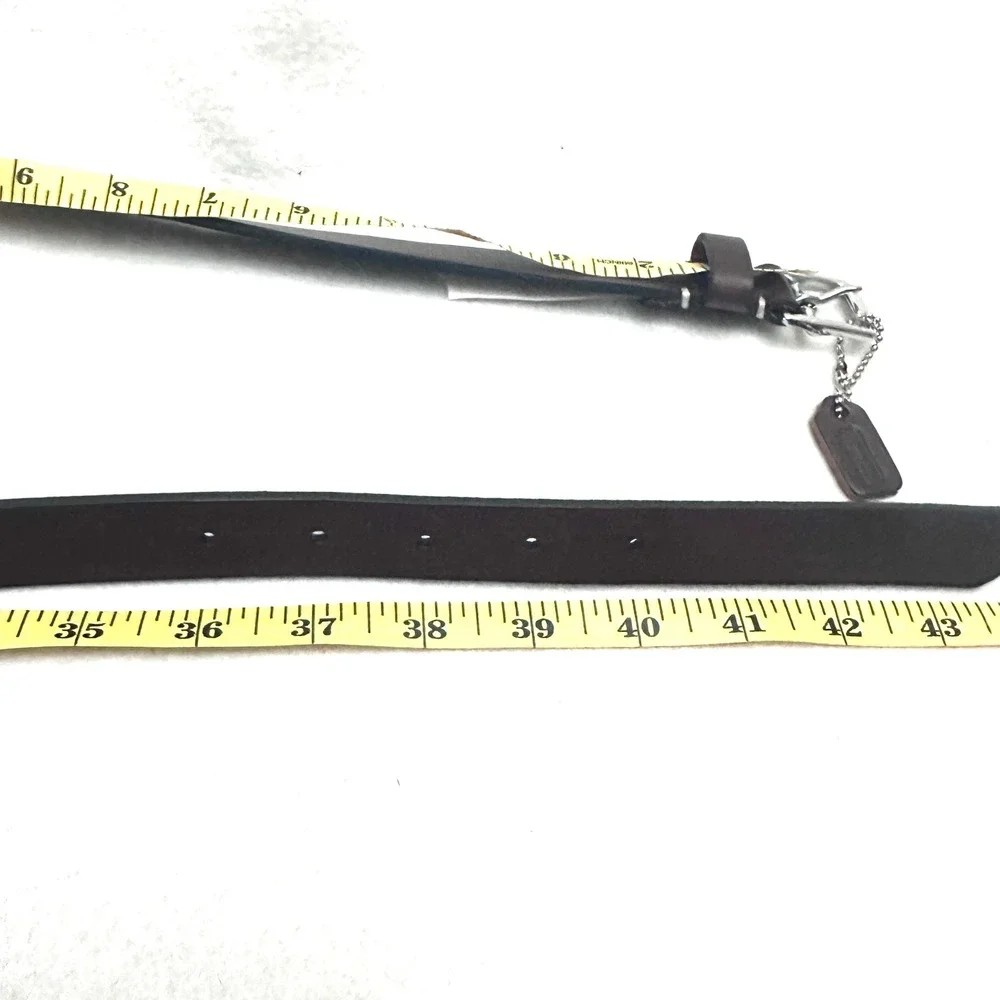 Coach XL 38 Mahogany Brown Leather Legacy Buckle Belt FS8566 SV/MA XL